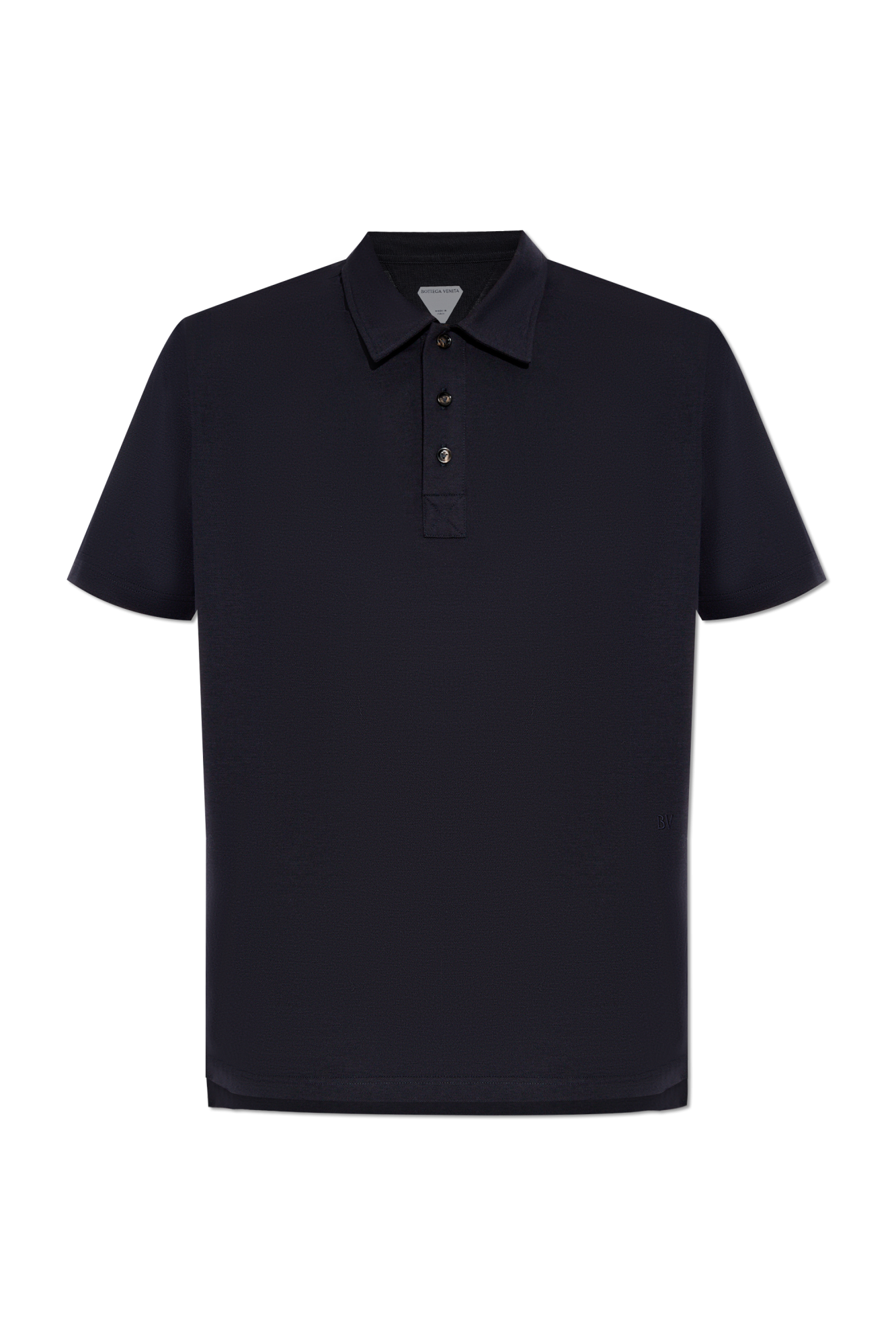 Navy blue Cotton polo with logo Bottega Veneta - Vitkac AS